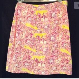 Barbara Gerwit Vintage Cotton Stretch “lion” Skirt
